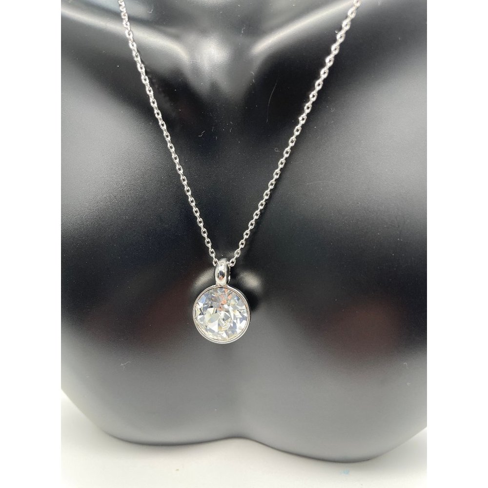 Clear Swarovski Crystal Necklace, Clear Pendant, Swarovski Pendant Necklace, Sim